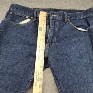 Brooks Brothers Mens Straight Fit Jeans 38x30 Stretch Medium Wash Blue Denim